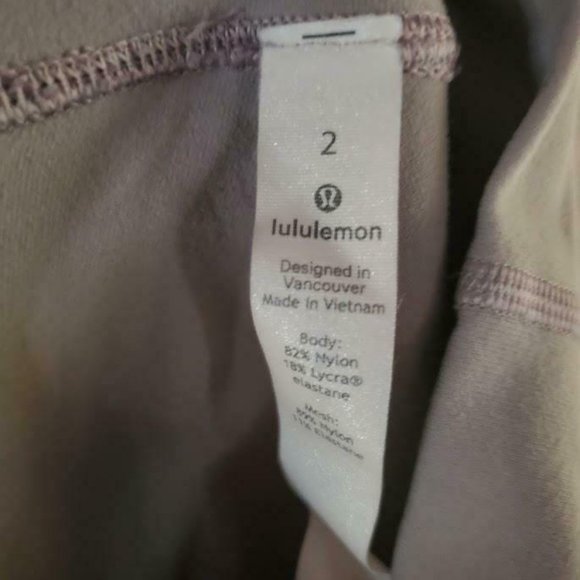 Lululemon High Rise Leggings Tech Mesh Gray  2 - Picture 4 of 4